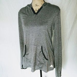 Large, RBX, Gray, Lightweight Athletic Hoodie